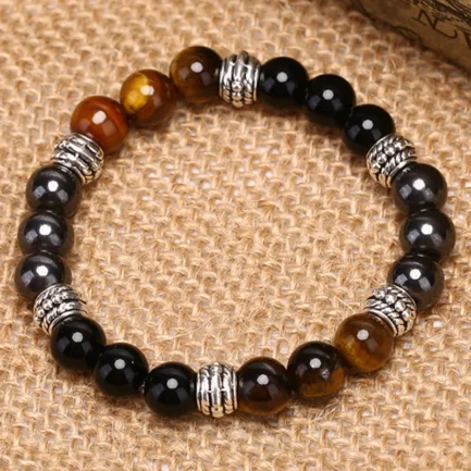 Bracelet Triple Protection et de Guérison Pierres Naturelles – Image 2